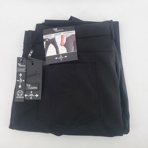 TR Tailored Recreation Premium Black 4 Way Stretch Slim Fit Commuter Pants 40x32